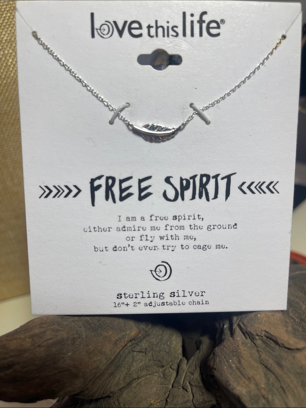 Love this Life FREE SPIRIT 16â sterling necklace - NWT
